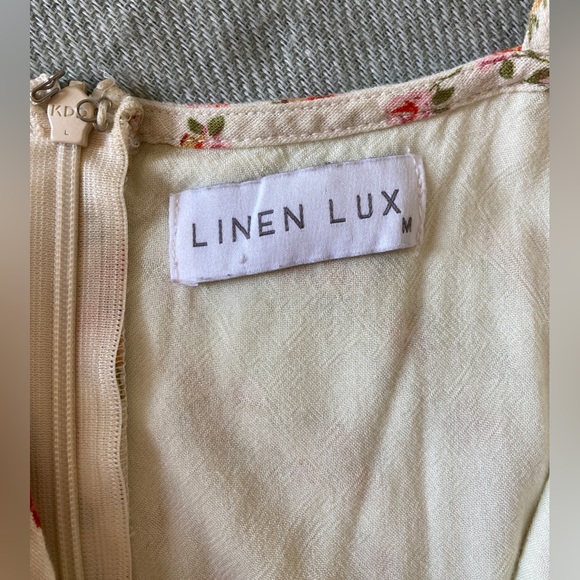 Linen Lux Floral Mini Sundress AU Medium - Picture 3 of 5